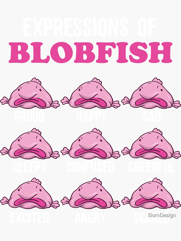 Expressions of Blobfish, Funny Ugly Fish Meme Postcard for Sale by  BornDesign