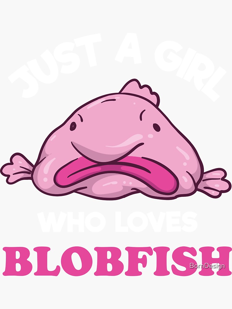 Just A Girl Who Loves Blobfish | Funny Ugly Fish Meme Long Sleeve T-Shirt