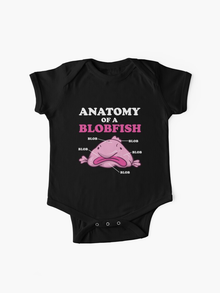 Anatomy Of A Blobfish, Funny Ugly Fish Meme Baby One-Piece for Sale by  BornDesign