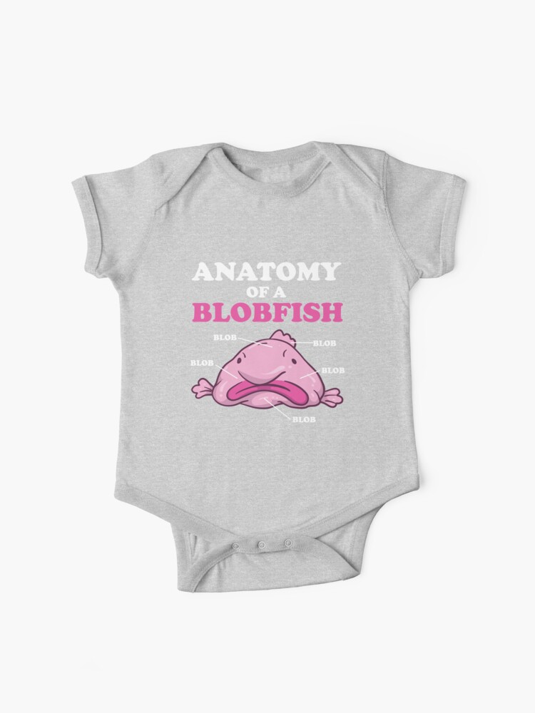 Anatomy Of A Blobfish, Funny Ugly Fish Meme Baby One-Piece for Sale by  BornDesign