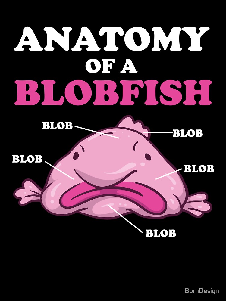 Anatomy of a Blobfish Funny Meme Clothing Kids' Sticker