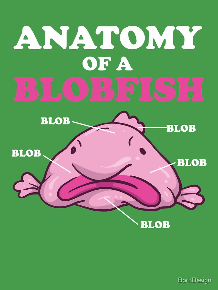 Anatomy Of A Blobfish, Funny Ugly Fish Meme Baby One-Piece for Sale by  BornDesign