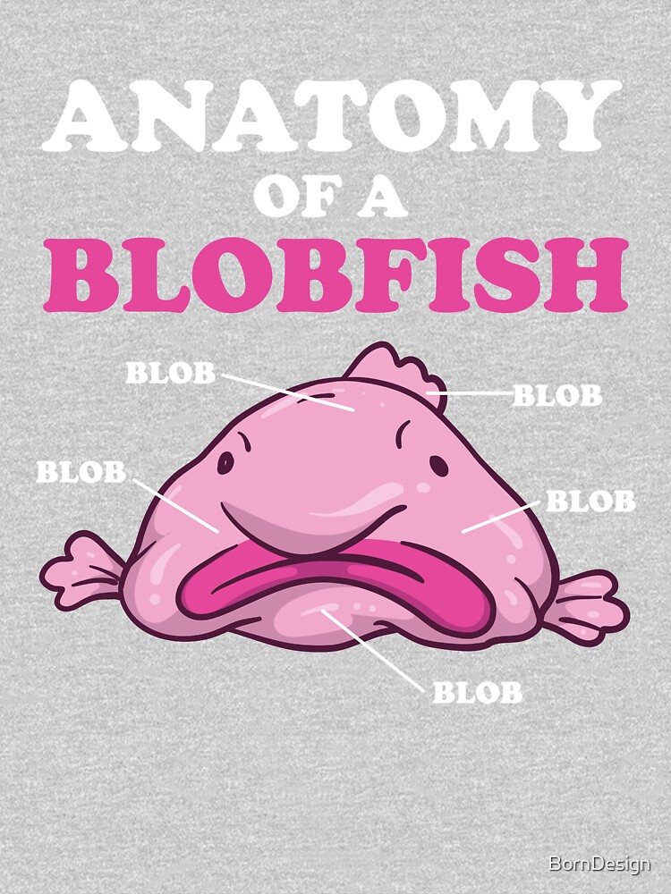 Anatomy Of A Blobfish | Funny Ugly Fish Meme Art Print