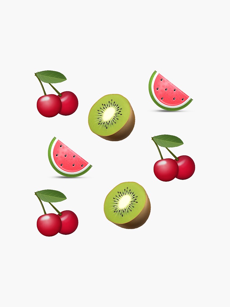 "Fruit Emoji's" Sticker for Sale by kenzbenz Redbubble