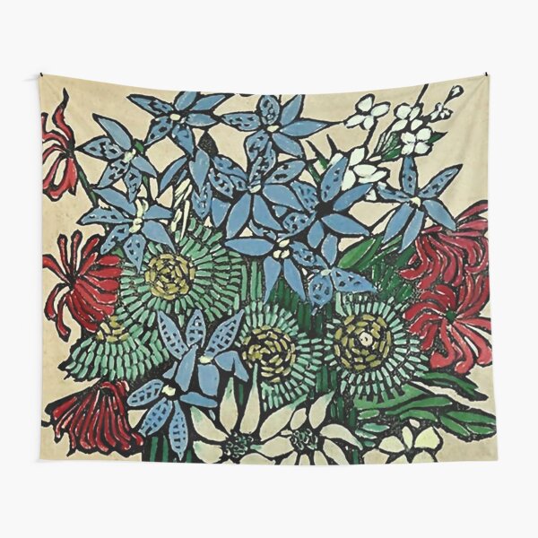 “Blue Orchids” by Margaret Preston Tapestry