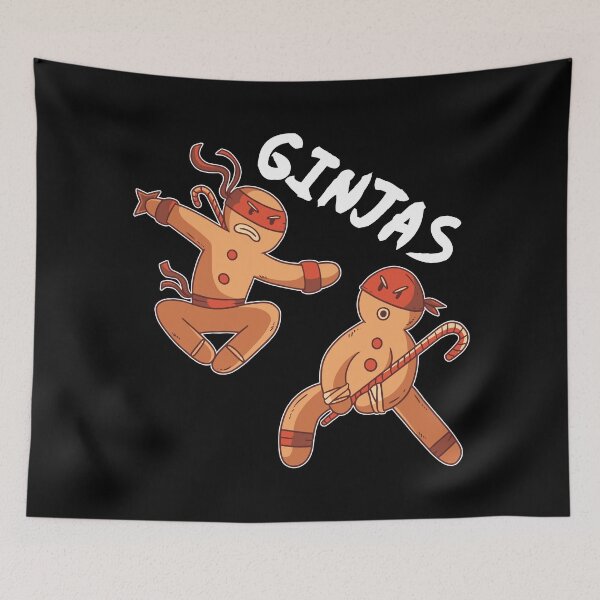 Item preview, Ninja gingerbread fight. designed and sold by emphatic.