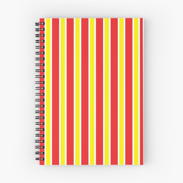 Aperçu de l'œuvre Motif à rayures classiques rouge, jaune et blanc créée et vendue par redjaygraphics.