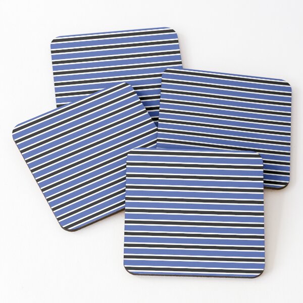 Item preview, Blue, Black, and White Classic Stripe Pattern  designed and sold by redjaygraphics.
