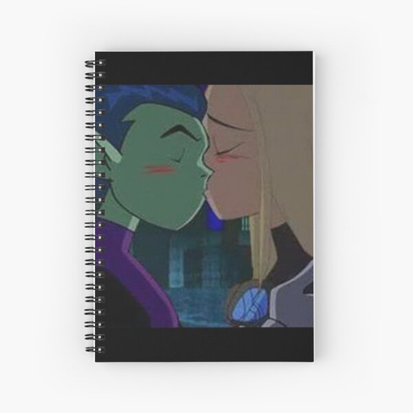 Teen Titans Beast Boy X Terra Kiss Spiral Notebook By Nevertoolatexx Redbubble