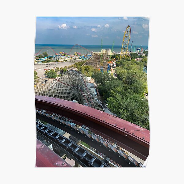 Steel Vengeance Ft. Magnum, Gemini, top thrill dragster, and slingshot Poster