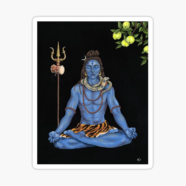 Item preview, Lord Shiva Hindu God Portrait designed and sold by adorwardartist.