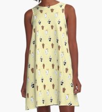 We Bare Bears Birthday Pattern A-Line Dress