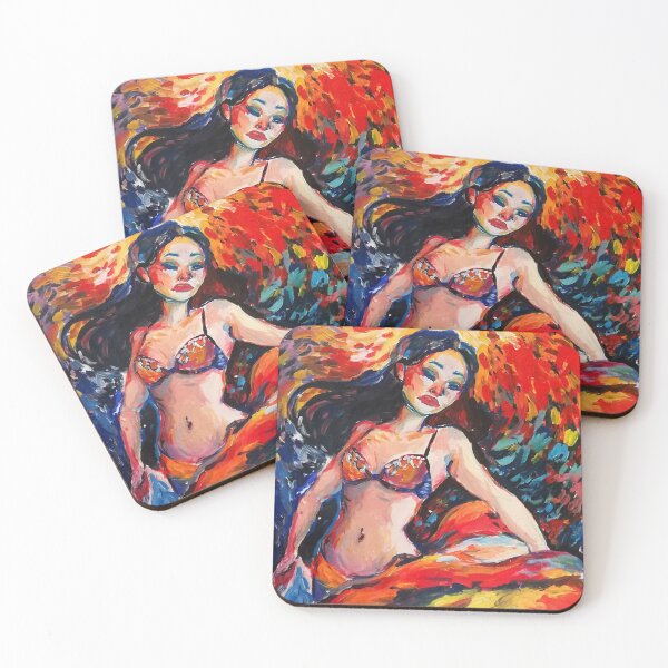 Item preview, Belly dancer colourful painting designed and sold by Freyyaah.