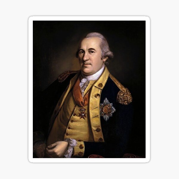 Baron von Steuben by Charles Willson Peale, 1780 Sticker