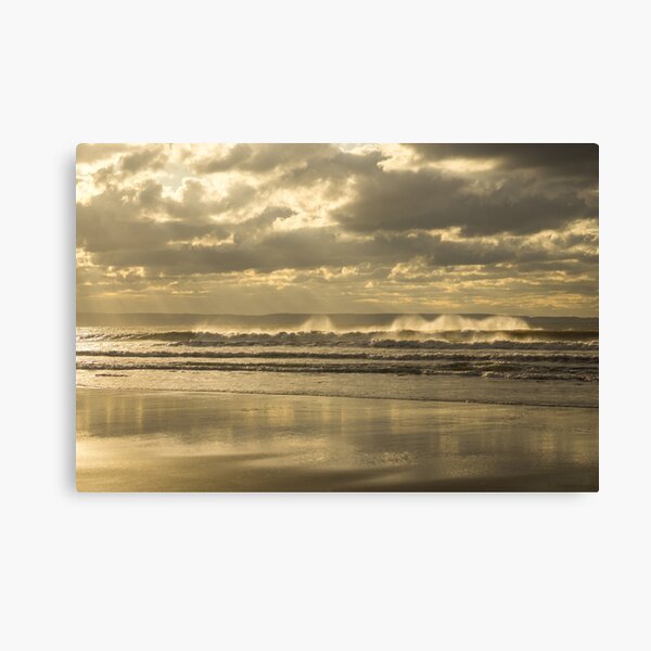Item preview, Croyde Bay surfing waves at Dusk designed and sold by twymanphoto.