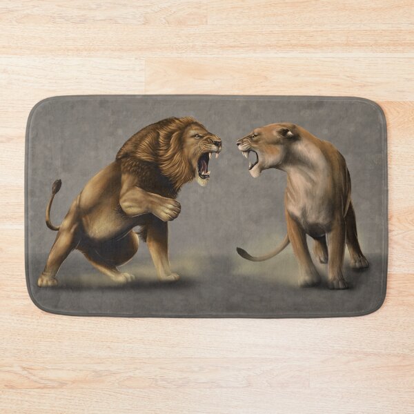 Item preview, Lion and lioness fighting designed and sold by TessaGeniets.