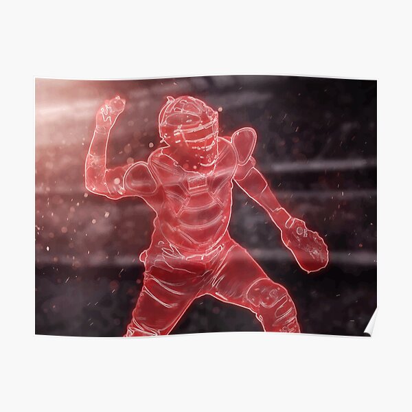 Yadier Molina Glow Artwork Poster