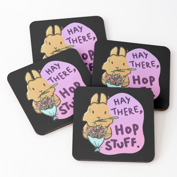 Item preview, Hay There Hop Stuff Punny Bunny Sticker Positive designed and sold by Brushes n Bunnies.