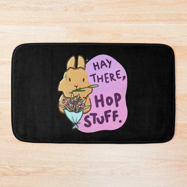 Item preview, Hay There Hop Stuff Punny Bunny Sticker Positive designed and sold by Brushes n Bunnies.