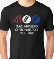 Mayflower Descendant - Mayflower Compact 400th Anniversary Slim Fit T-Shirt