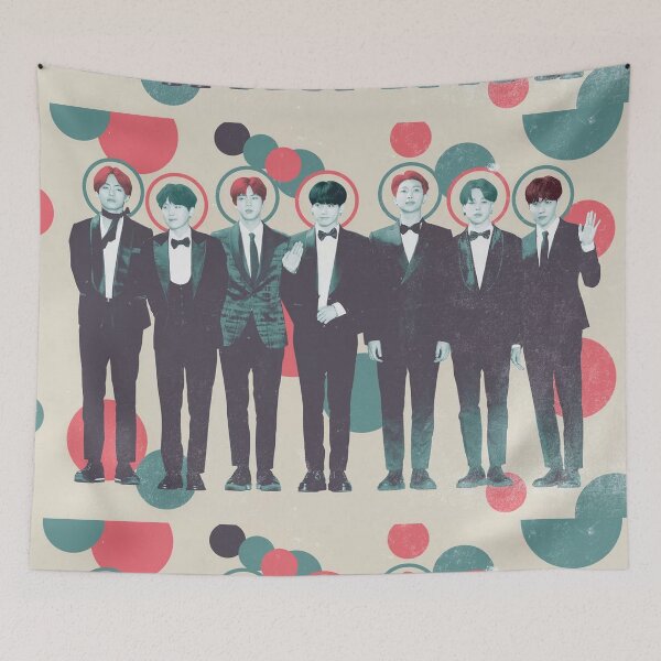 Item preview, Awesome Pop Art BTS Black Light Fan Art designed and sold by willybadu.