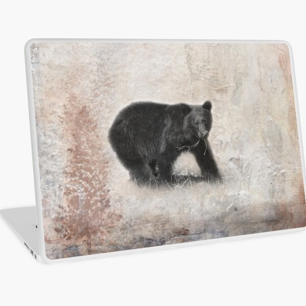 Black Bear, cabin decor Laptop Skin