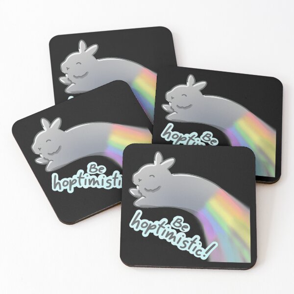 Item preview, Hoptimistic Punny Bunny Sticker Positive designed and sold by Brushes n Bunnies.