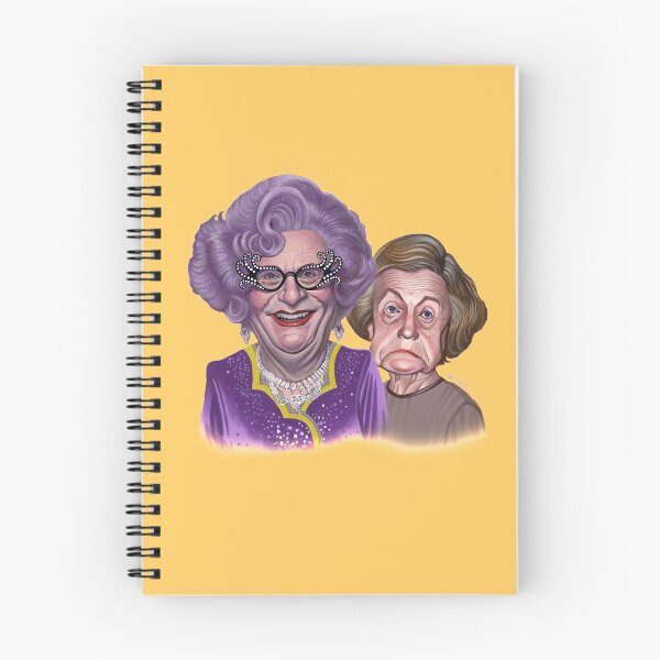 Item preview, Dame Edna Everage and her constant traveling companion (and bridesmaid) Madge Allsop by James Brennan designed and sold by dameednaeverage.