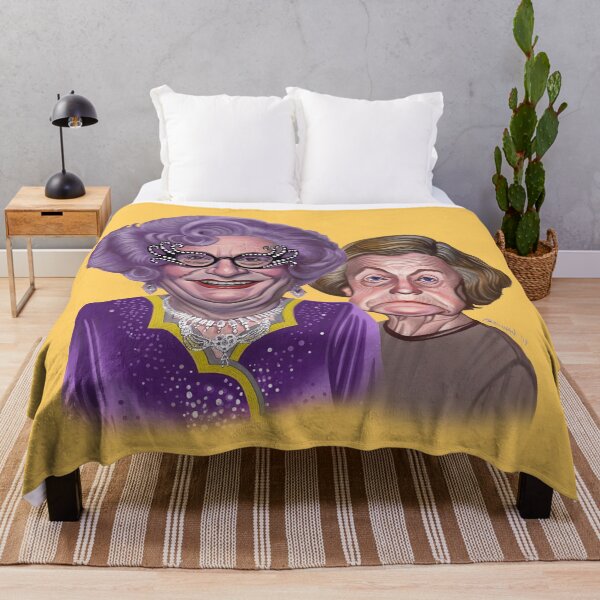 Item preview, Dame Edna Everage and her constant traveling companion (and bridesmaid) Madge Allsop by James Brennan designed and sold by dameednaeverage.