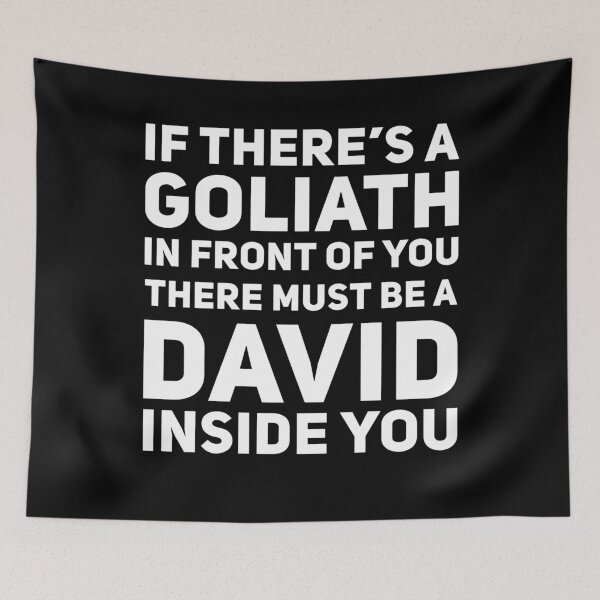 Item preview, David and Goliath Funny Motivation designed and sold by TooFlyDesign.