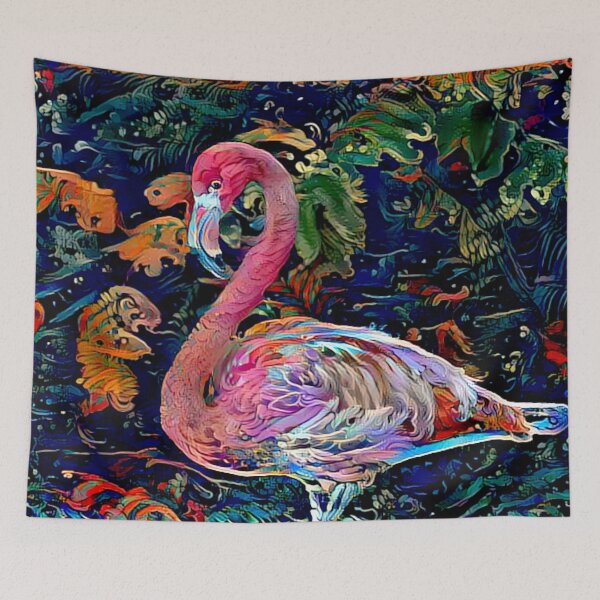 Item preview, Dreams of an Embroidered Flamingo designed and sold by Alyxandre.