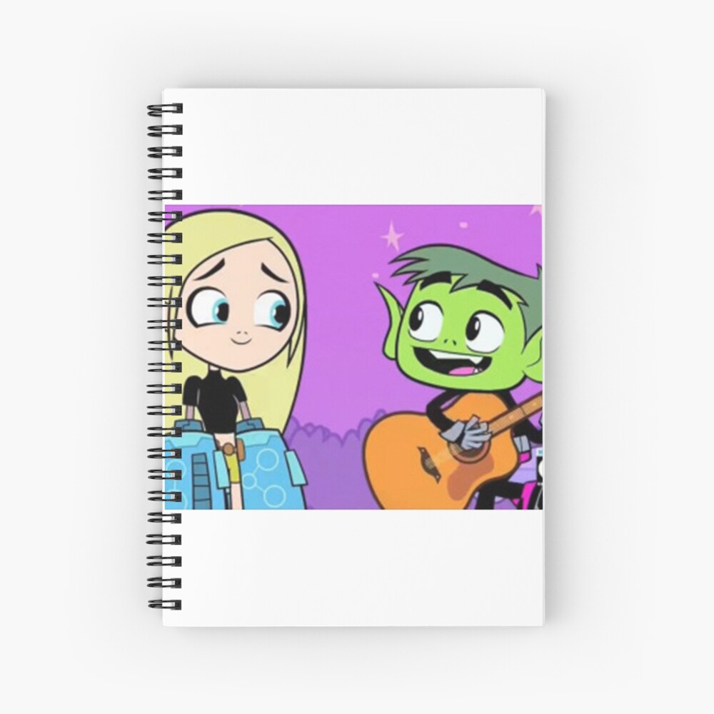 Teen Titans Go Beast Boy X Terra Be Mine Spiral Notebook By Nevertoolatexx Redbubble