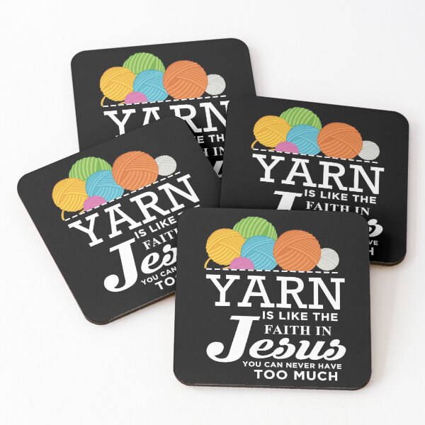 Artikelvorschau, Garn ist wie der Glaube an Jesus Knitting Grandma Gift entworfen und verkauft von TooFlyDesign.