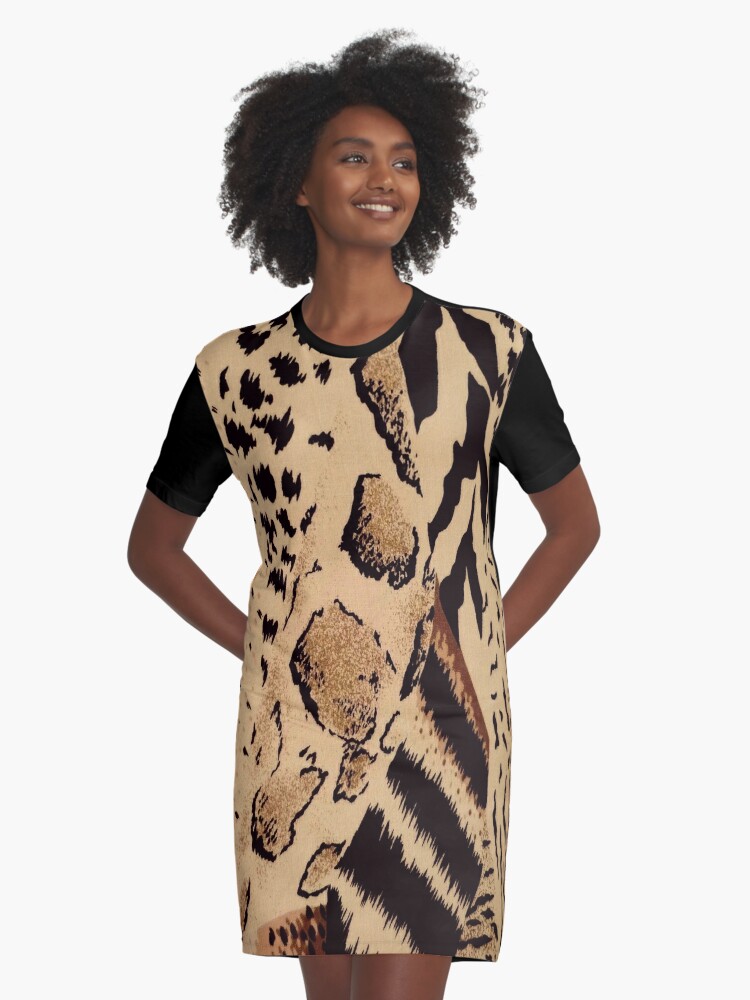 Cheetah print hot sale t shirt dress