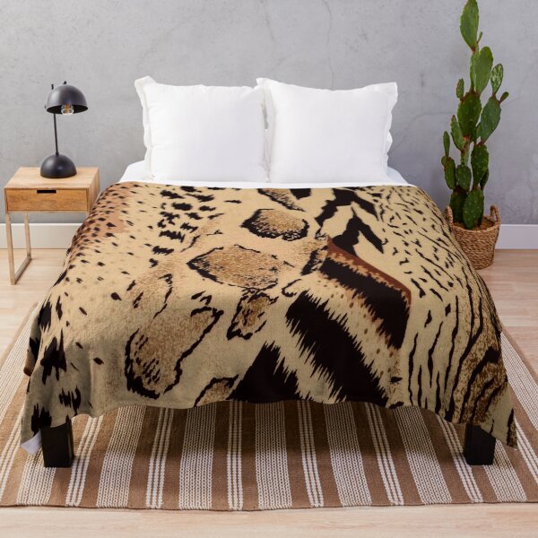 Item preview, 1980s brown black tan cheetah leopard safari animal print designed and sold by LEILA ART SPACE.