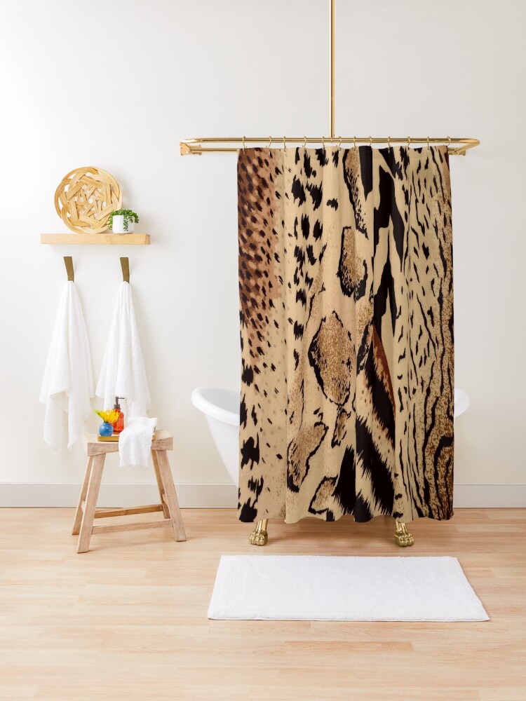 animal print shower curtain