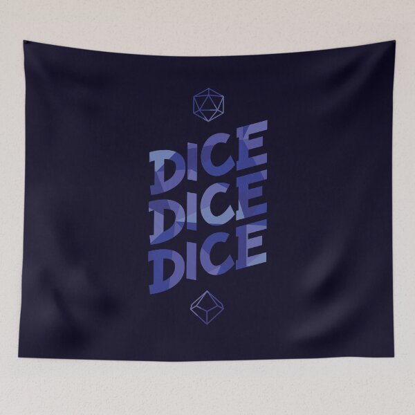 Item preview, Dice Dice Dice Blue designed and sold by polliadesign.