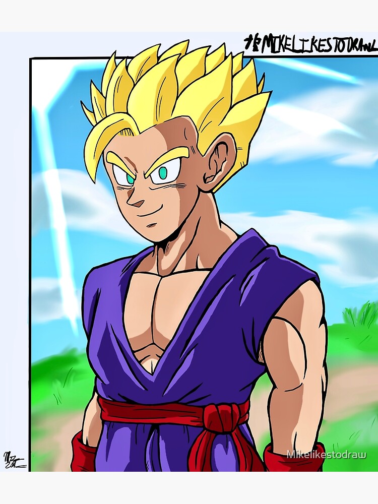 Gohan Ssj Buu Saga Gi Poster By Mikelikestodraw Redbubble 2734