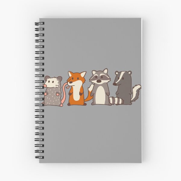 Item preview, opossum, fox, raccoon and skunk woodland friends designed and sold by Sadhbh rua.