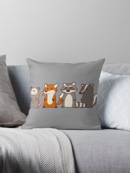 Item preview, opossum, fox, raccoon and skunk woodland friends designed and sold by sivelobanova.