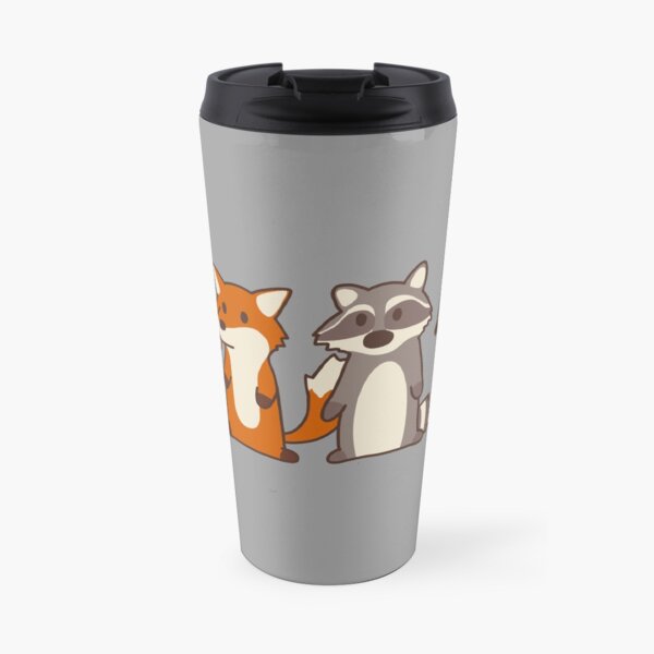 opossum, fox, raccoon and skunk woodland friends Travel Mug