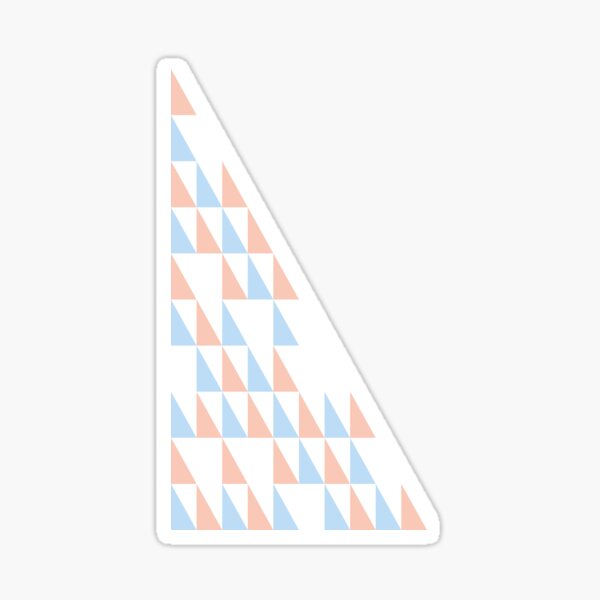 Orange and Blue Triangles Sticker