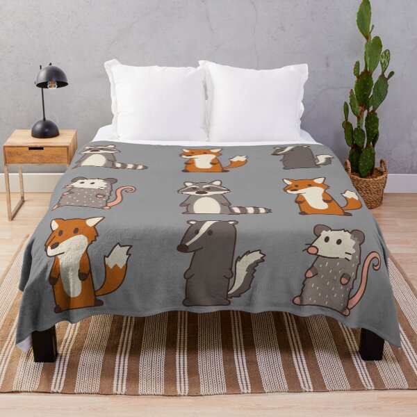 Item preview, fox, raccoon, opossum & skunk woodland friends #3 designed and sold by sivelobanova.
