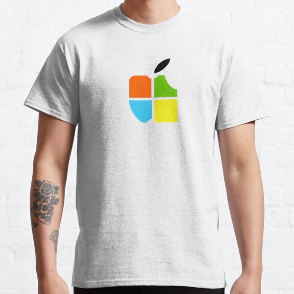 shirt with apple logo