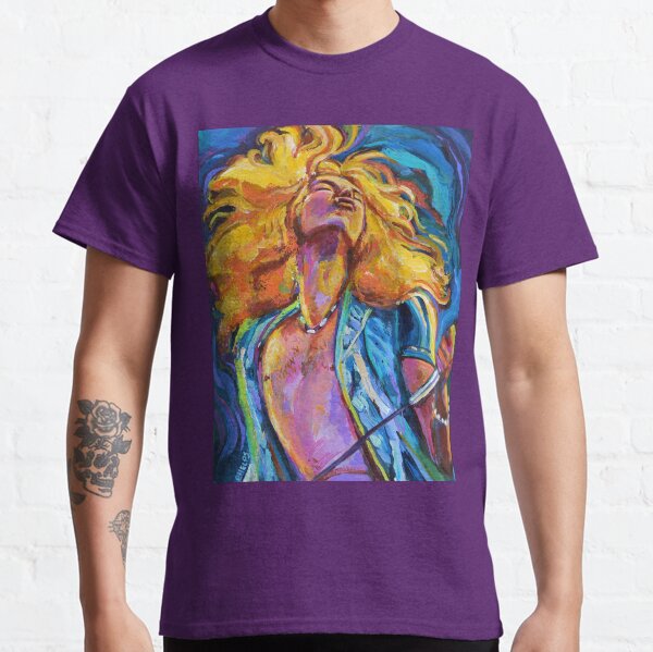 Robert Plant Wild Hair Portrait Classic T-Shirt