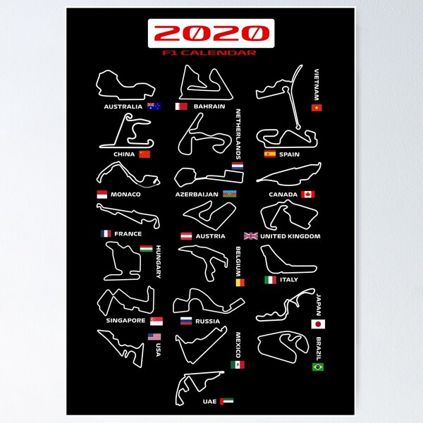 Posters voitures F1 saison 2020 - Fineartsfrance