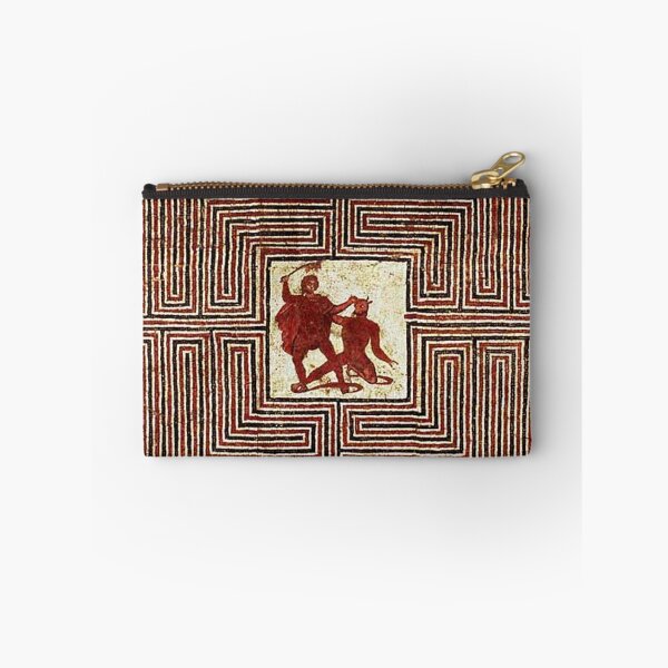 Item preview, Theseus Battling The Minotaur in the Labrynth - Roman Mosaic designed and sold by emovendo.