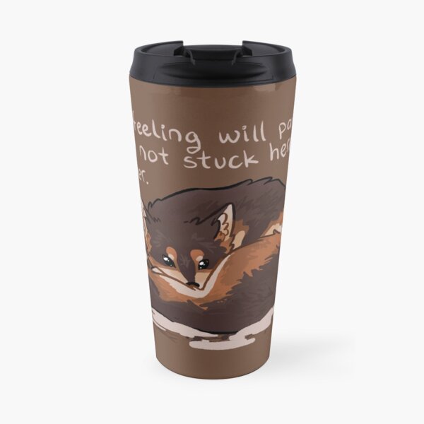"Dieses Gefühl wird vergehen" Snuggly Wolf Thermobecher