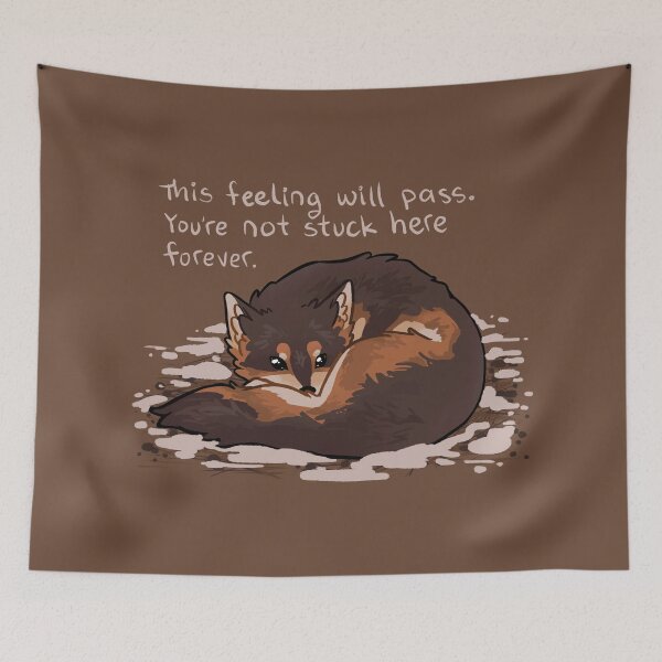 Item preview, "This Feeling Will Pass" Snuggly Wolf designed and sold by thelatestkate.