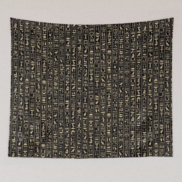 Item preview, Black & Gold Hieroglyphics  designed and sold by Curtis Ryan Woodside Productions.